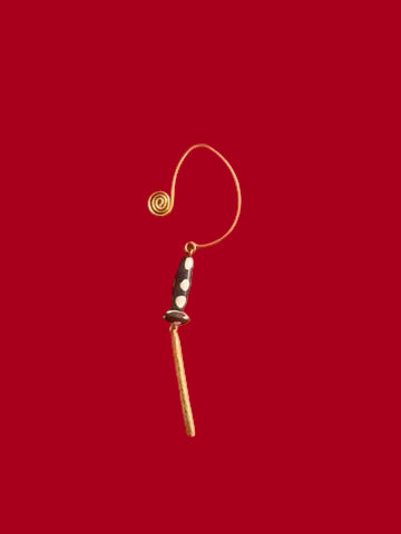 Brass & Assorted Bead Earcuffs