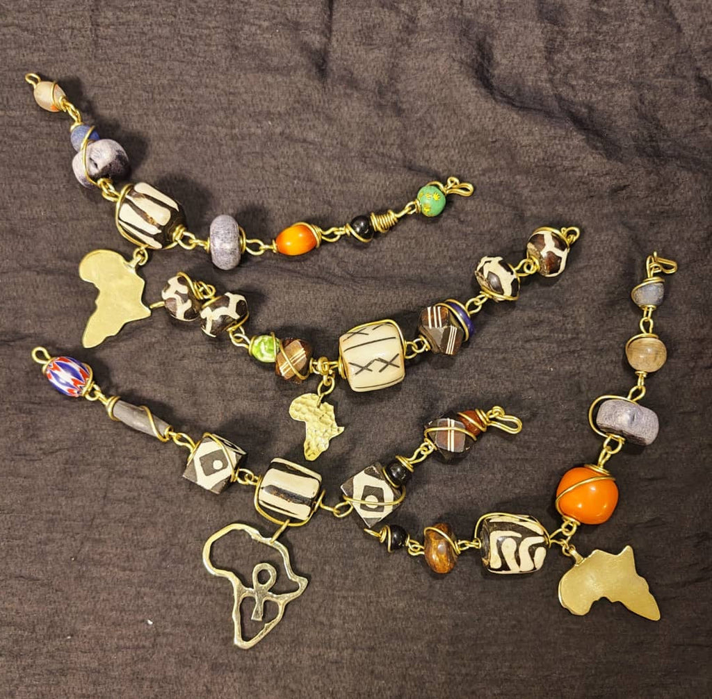 Batik & Brass Africa Charm Bracelet