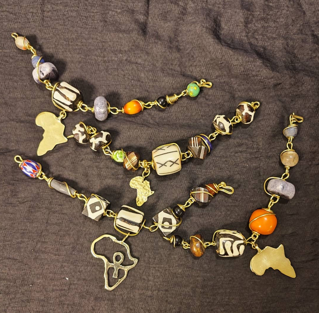 Batik & Brass Africa Charm Bracelet