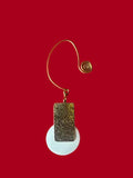 Brass and Ivory Abstract Earcuff
