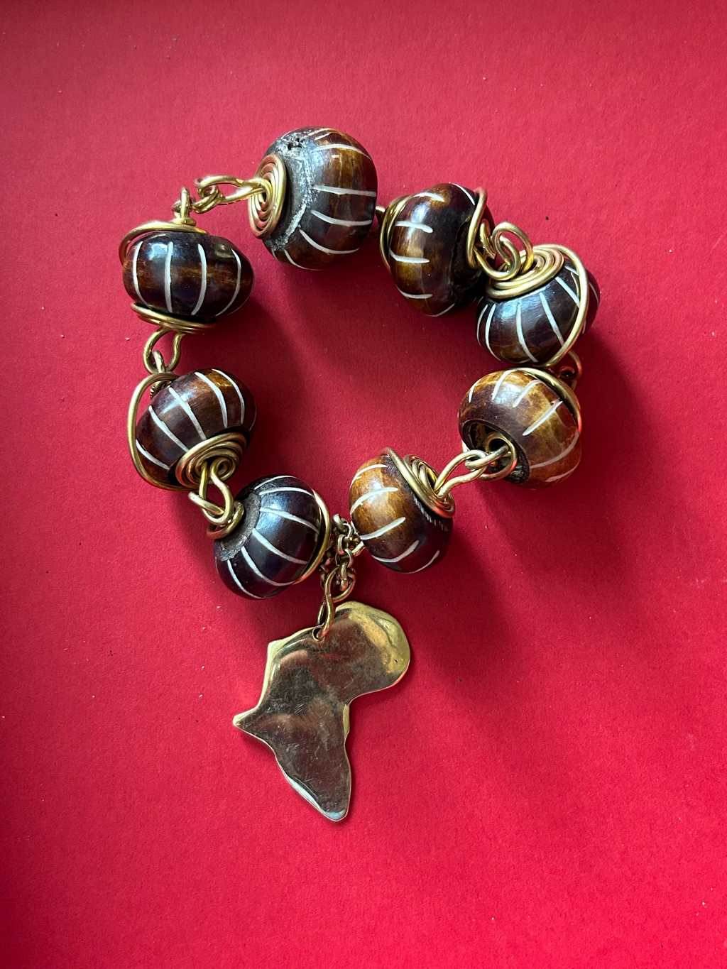 Batik & Brass Africa Charm Bracelet