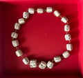 Large Batik White Bead Necklace